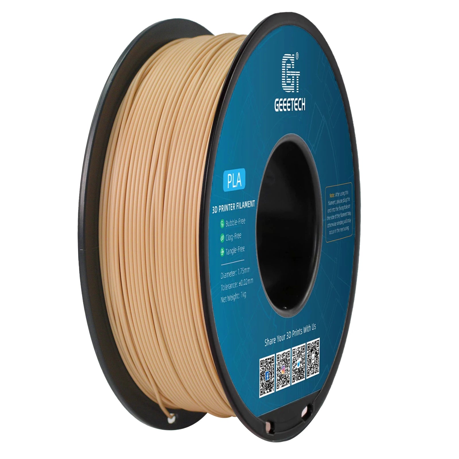 Geeetech 3d printer Filament PLA PETG Plastic 1kg 1.75mm,Tangle-Free, 3d printing wire materials, black, white, vacuum packaging