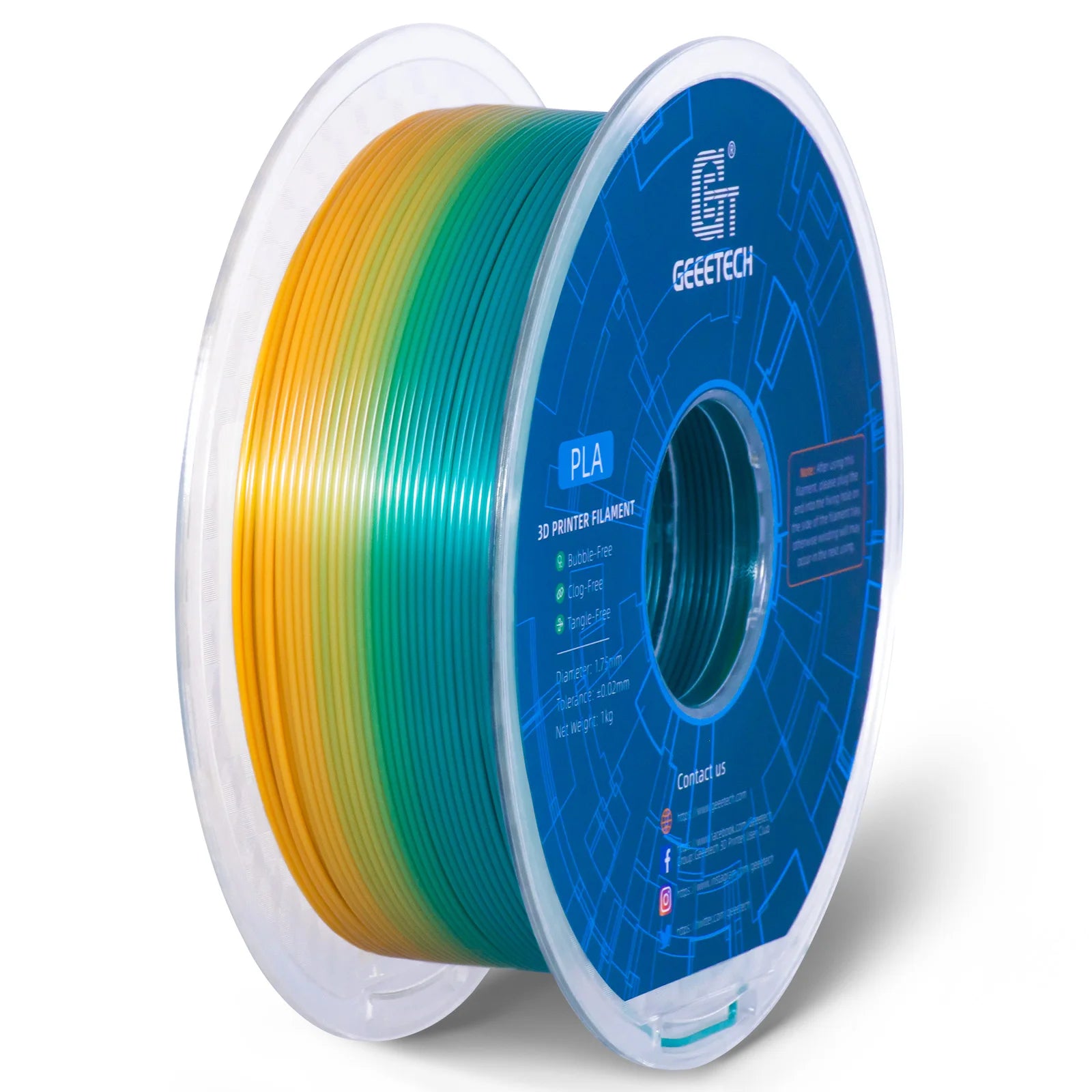 Geeetech 3d printer Filament PLA PETG Plastic 1kg 1.75mm,Tangle-Free, 3d printing wire materials, black, white, vacuum packaging